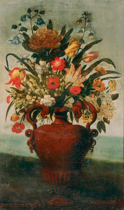 Vase with flowers by Unknown